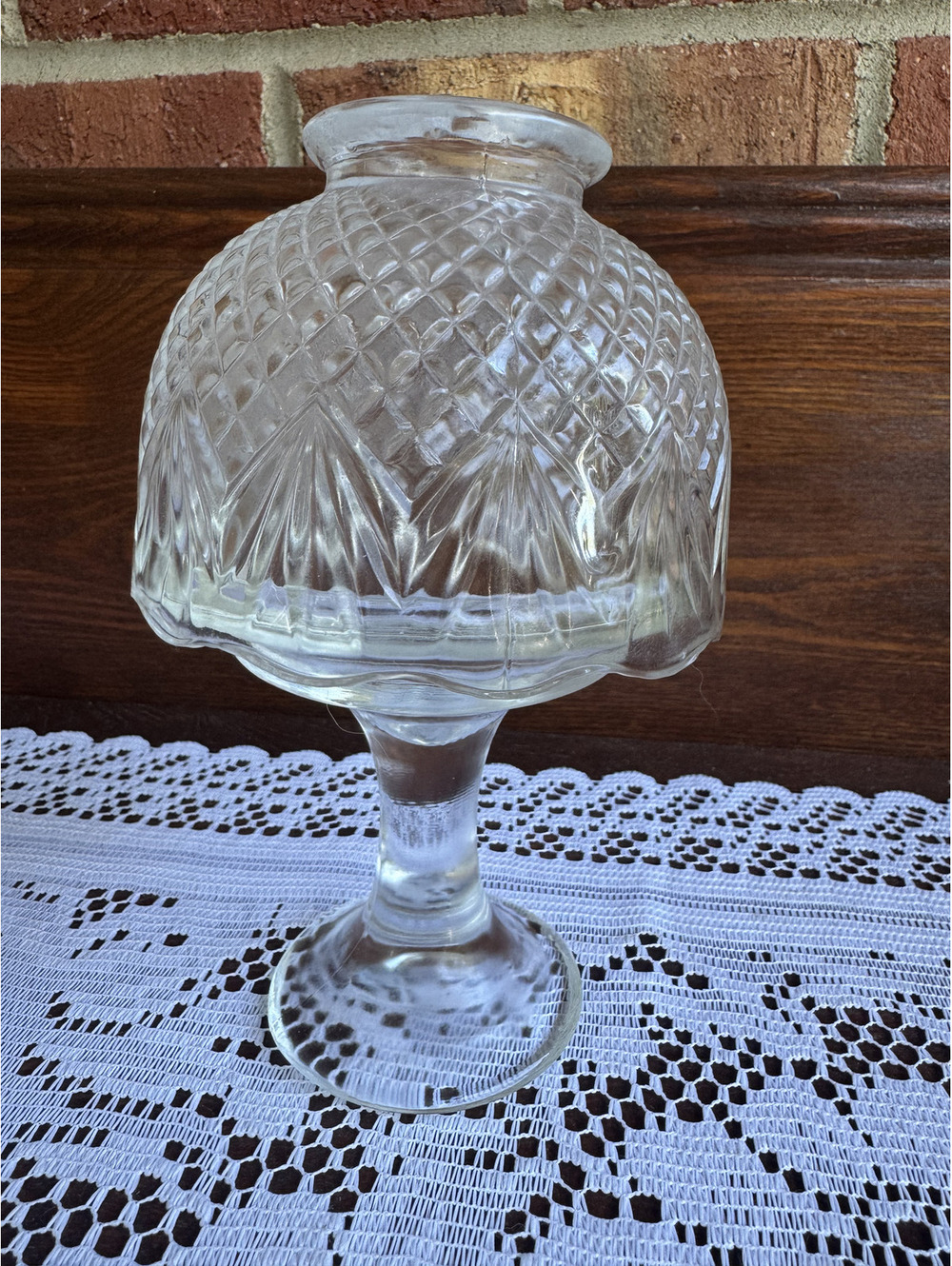 Vintage Partylite Clear Glass Fairy Lamp
